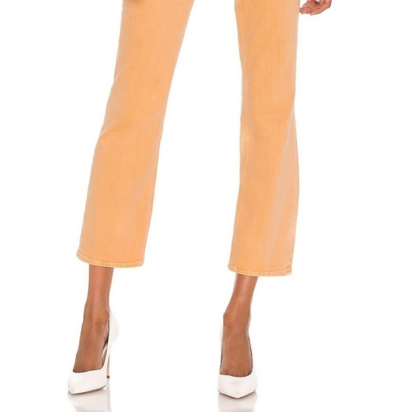 Mother Women’s The Tripper Straight Jeans Peach Size 24 Cropped High Rise - Picture 2 of 11